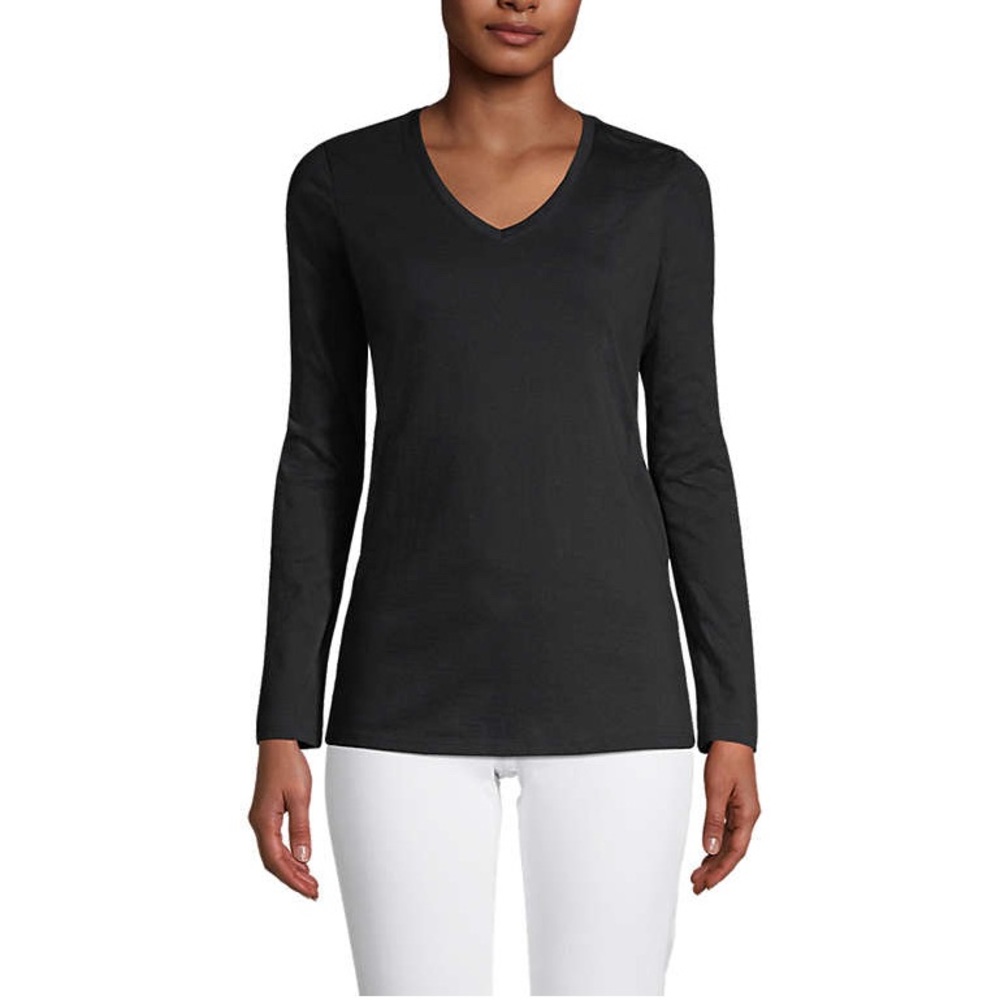 Land’s End V-Neck Long Sleeve Tee 🖤❄️